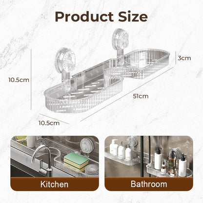 🔥 ¡COMPRA 3 LLEVA 1! 🚰 Estante Universal Extraíble para Grifos - Amplía Espacios de Almacenamiento en Cocina/Baño sin Obras 🔩📦