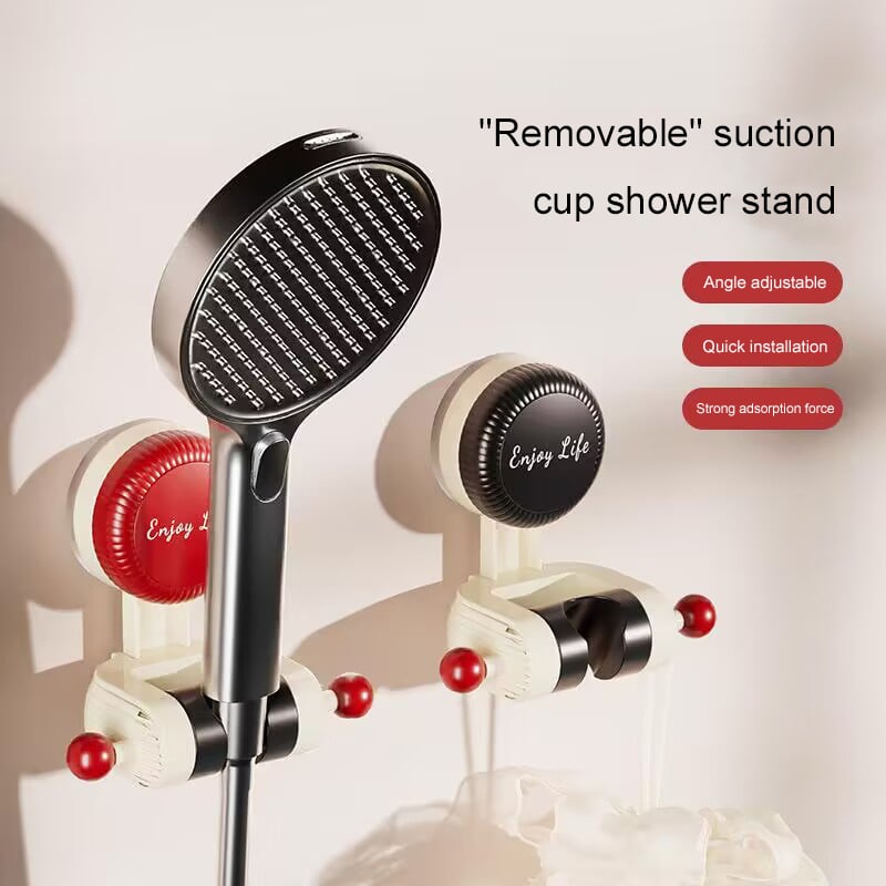 🚿 ¡COMPRA 2 LLEVA 3! 🌟 Soporte Ajustable para Ducha con Ventosa - Fijación Sin Perforaciones y Giratorio 360° 💦📦