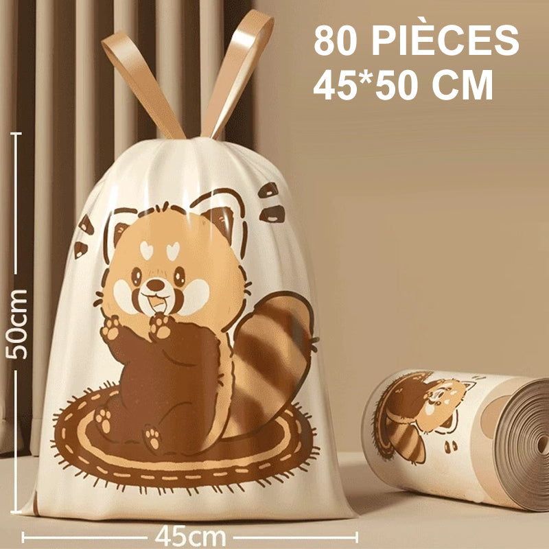 Bolsa de basura grande y resistente con cordón