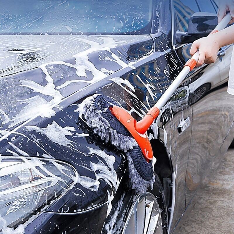 Cepillo retráctil de doble capa para lavado de autos