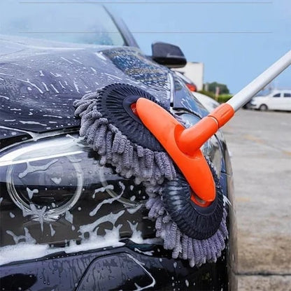 Cepillo retráctil de doble capa para lavado de autos