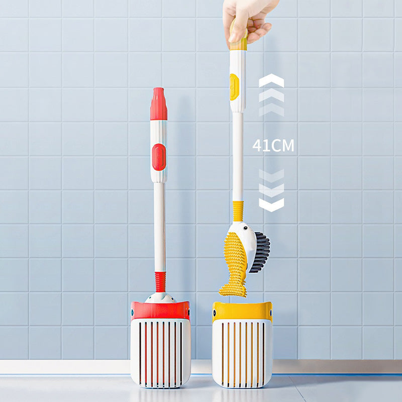 Juego de escobillas de pared con ventosa para limpiar inodoros