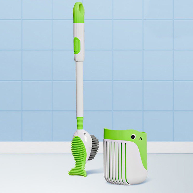 Juego de escobillas de pared con ventosa para limpiar inodoros