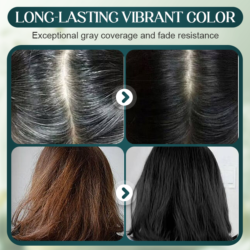 🌈 Set de Tintes para el Cabello de Larga Duración - Cobertura de Canas sin Dañar el Cuero Cabelludo ✨🧴