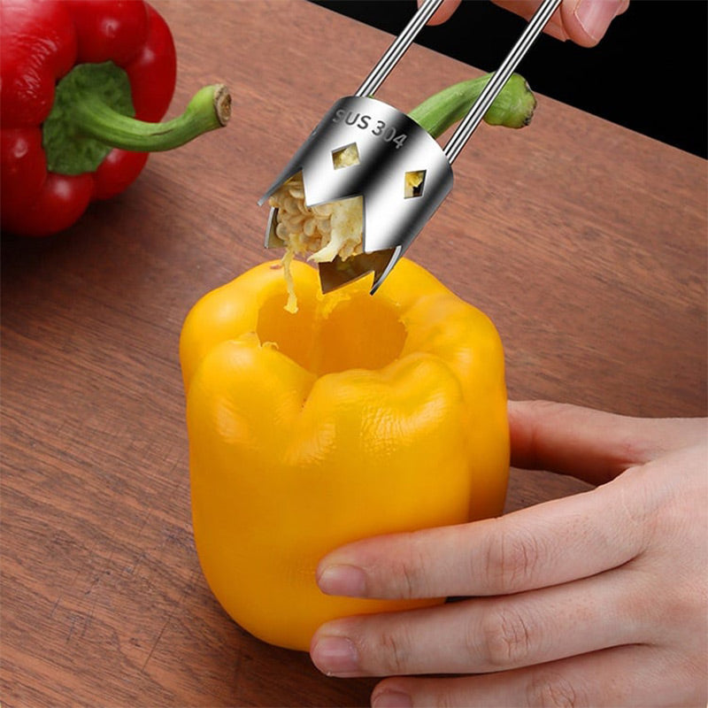 Removedor Universal de Núcleos de Frutas de Acero Inoxidable
