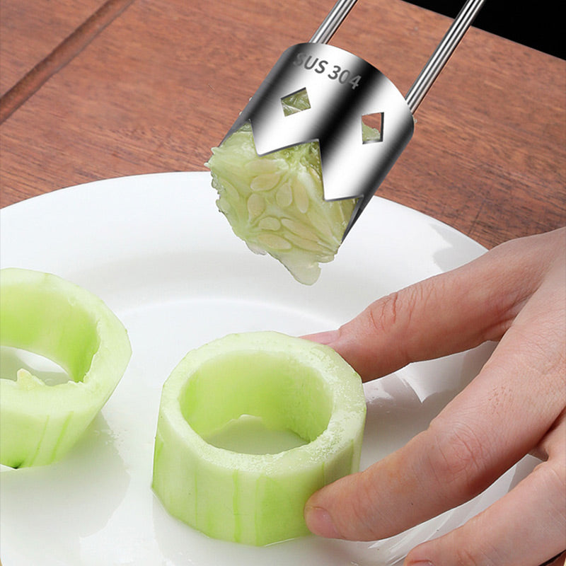 Removedor Universal de Núcleos de Frutas de Acero Inoxidable