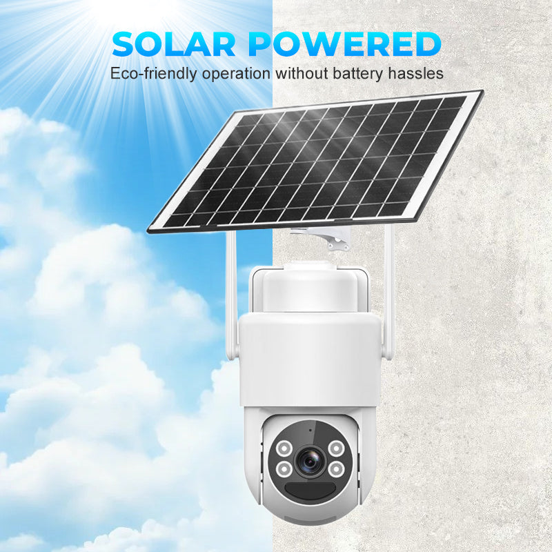 Conjunto de cámaras de seguridad inalámbricas alimentadas por energía solar con alarma
