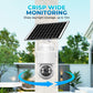 Conjunto de cámaras de seguridad inalámbricas alimentadas por energía solar con alarma