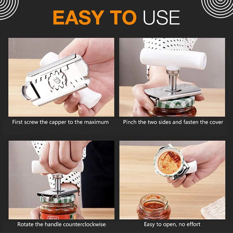 🔩 ¡COMPRA 2 LLEVA 3! ⏳ Abridor de Tapas Ajustable de Acero Inoxidable - Ajuste Automático para Diferentes Tamaños, Fácil de Usar 🍾✨