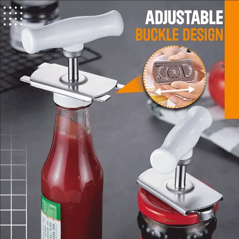 🔩 ¡COMPRA 2 LLEVA 3! ⏳ Abridor de Tapas Ajustable de Acero Inoxidable - Ajuste Automático para Diferentes Tamaños, Fácil de Usar 🍾✨