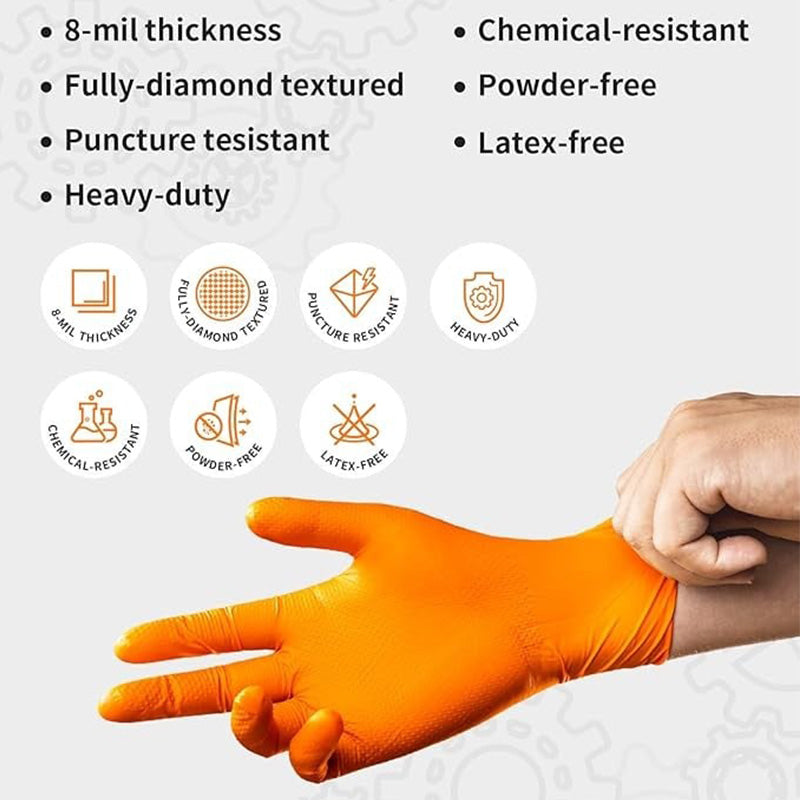 🧤 Guantes desechables de nitrilo (30 unidades): sin látex, resistentes a productos químicos, para limpieza, uso médico y bricolaje 🔬📦
