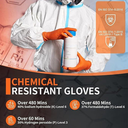 🧤 Guantes desechables de nitrilo (30 unidades): sin látex, resistentes a productos químicos, para limpieza, uso médico y bricolaje 🔬📦