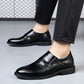 Zapatos de negocios casuales para hombres de cuero de vaca