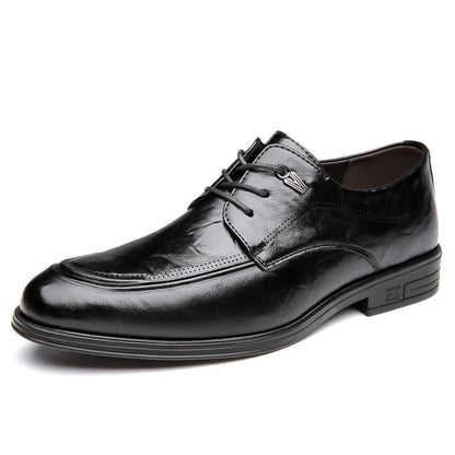 Zapatos de negocios casuales para hombres de cuero de vaca