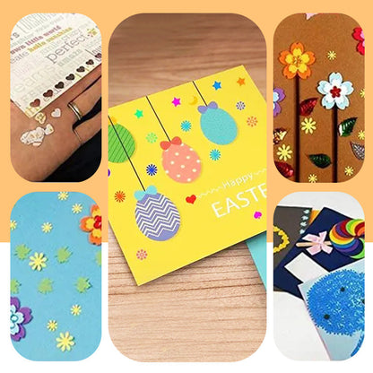✂️ ¡50% DE DESCUENTO! 🎨 Punzón DIY para Manualidades Infantiles - Crea Formas Adorables (Estrellas/Corazones/Flores) para Tarjetas y Álbumes 📏🎁