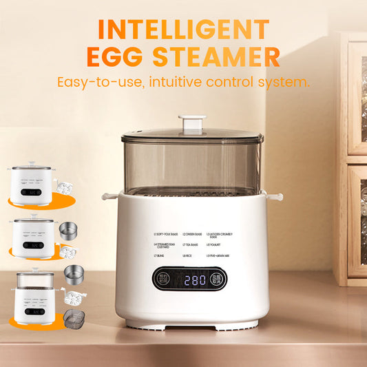 Mini cocedor de huevos multifuncional con panel táctil inteligente