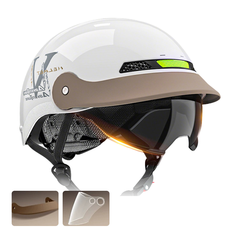 Casco de Motocicleta Resistente a los Choques, Ligero y Transpirable