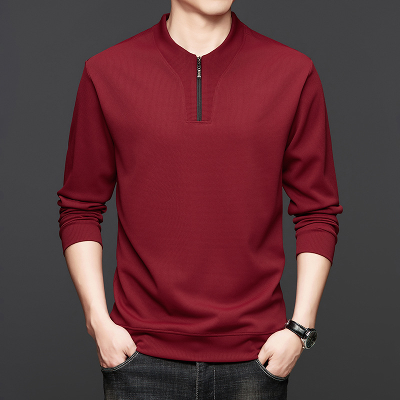 Men's Half-Zip Crew Neck Casual Pullover
