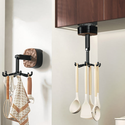Ganchos giratorios de 360° para utensilios de cocina