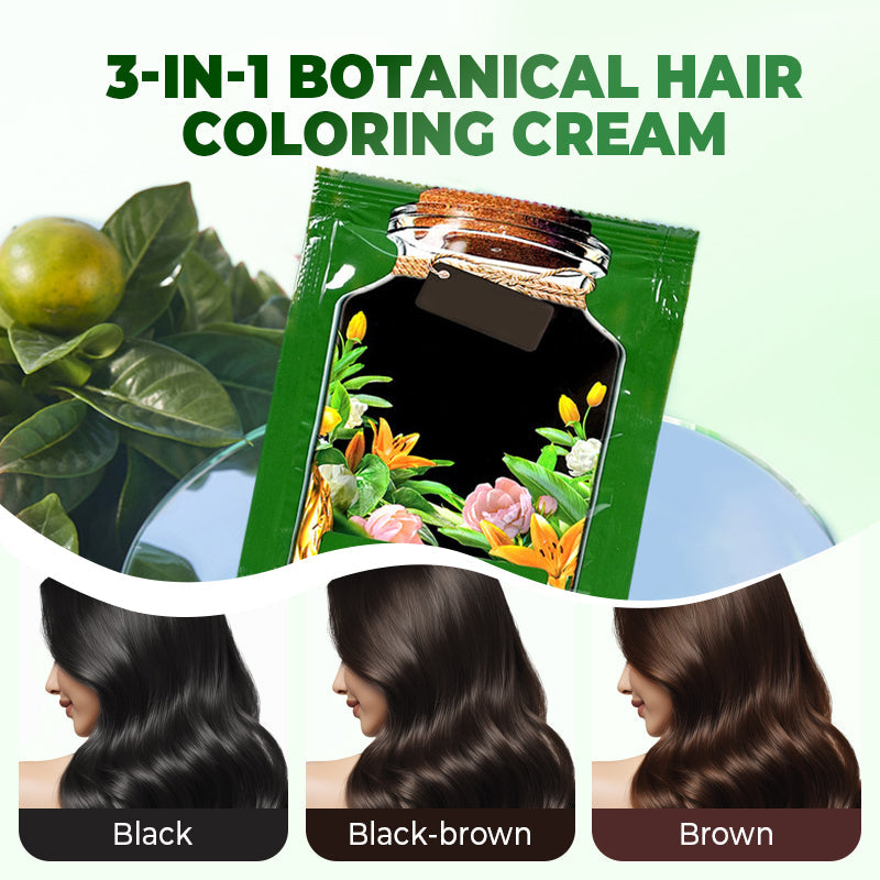 Crema colorante botánica 3 en 1 para el cabello