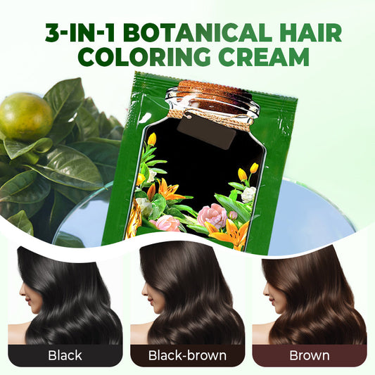 Crema colorante botánica 3 en 1 para el cabello
