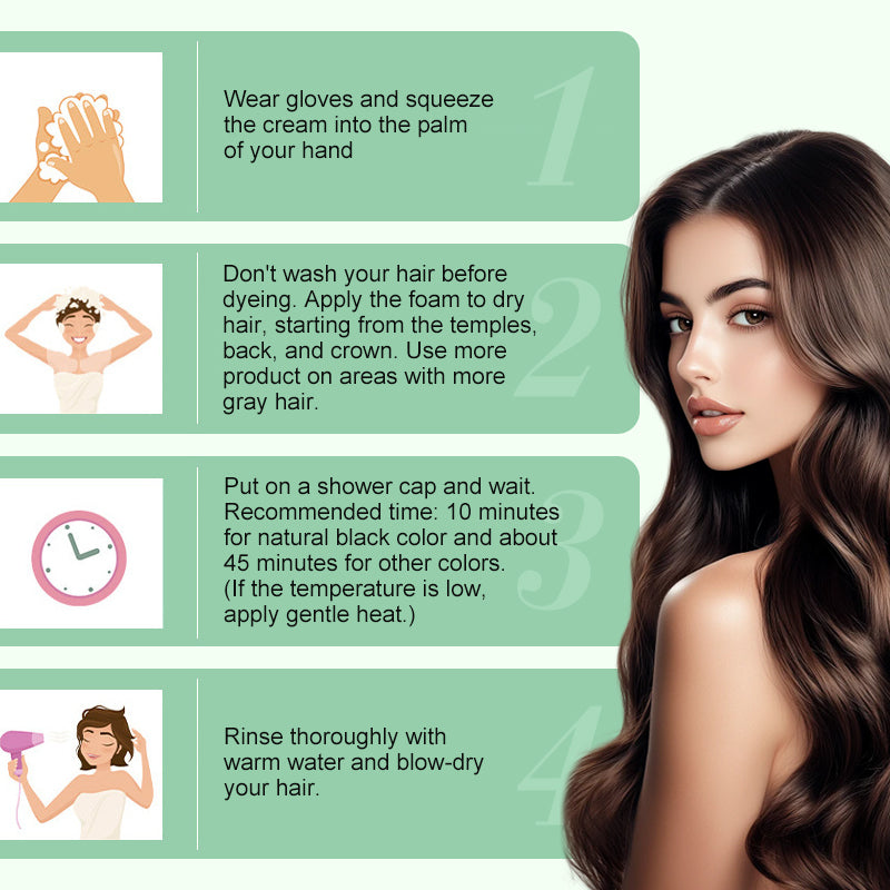 Crema colorante botánica 3 en 1 para el cabello