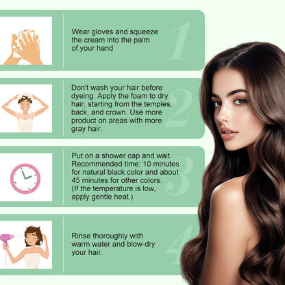 Crema colorante botánica 3 en 1 para el cabello