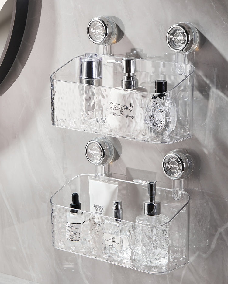 🔥 ÚLTIMO DÍA DE PROMOCIÓN - 50 % DE DESCUENTO 🔥 🛁✨Estante con ventosas y diseño glaciar de estilo lujoso y ligero