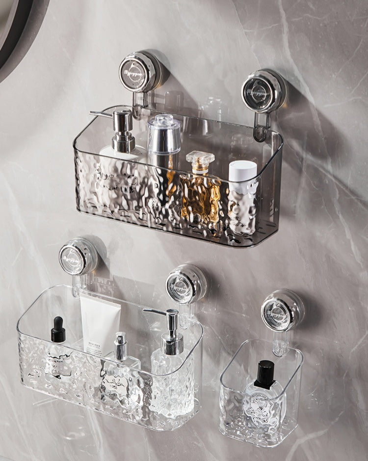 🔥 ÚLTIMO DÍA DE PROMOCIÓN - 50 % DE DESCUENTO 🔥 🛁✨Estante con ventosas y diseño glaciar de estilo lujoso y ligero