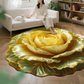 Alfombrilla antideslizante absorbente con diseño floral realista en 3D