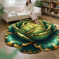 Alfombrilla antideslizante absorbente con diseño floral realista en 3D