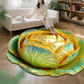 Alfombrilla antideslizante absorbente con diseño floral realista en 3D