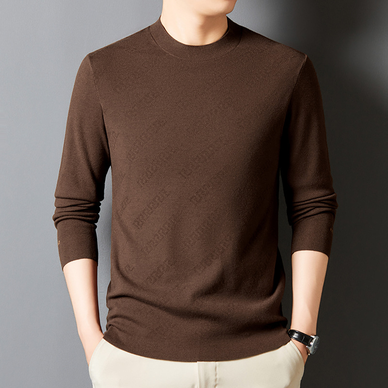 Suéter para Hombre de Cuello Redondo con Jacquard