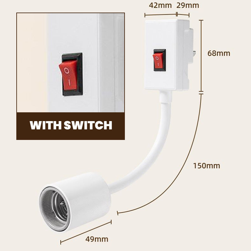 Enchufe de Luz de Baño de Alta Potencia con Interruptor