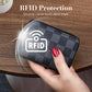Cartera con Cremallera y Bloqueo RFID para Tarjetas de Crédito
