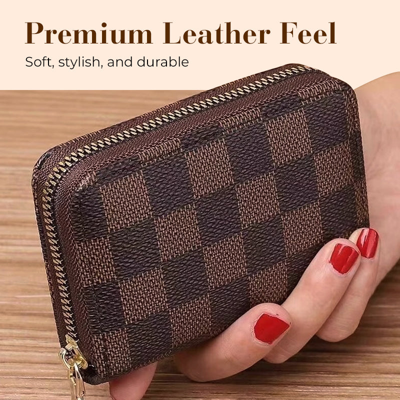 Cartera con Cremallera y Bloqueo RFID para Tarjetas de Crédito