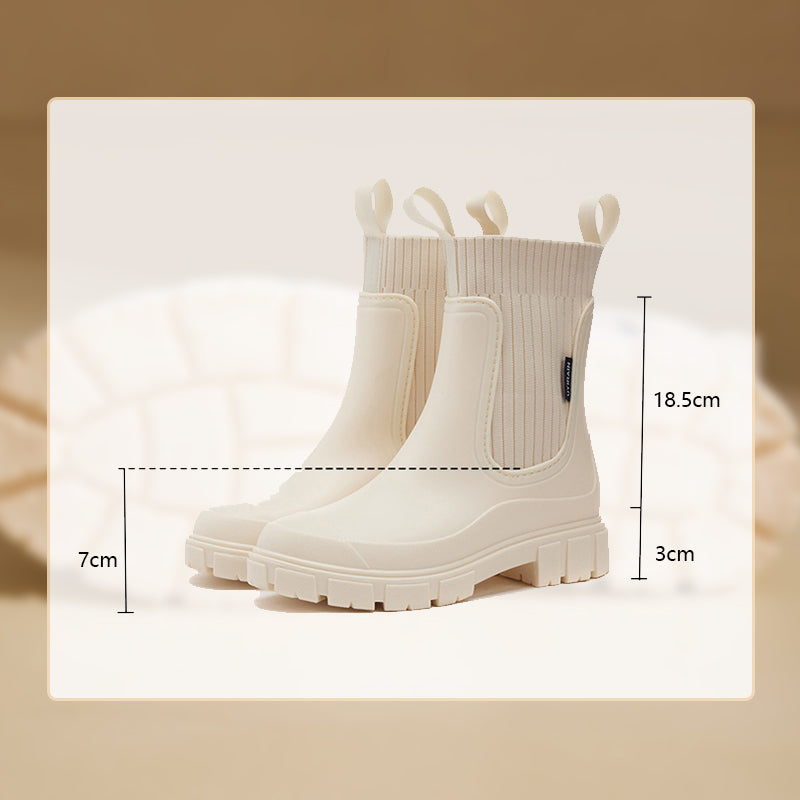 Botas Impermeables de Caña Media con Suela Gruesa Antideslizante