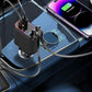 Cargador de coche con luz ambiental 120W Purple Star Top con cable retráctil