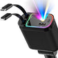 Cargador de coche con luz ambiental 120W Purple Star Top con cable retráctil