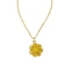 Collar con dije de flor en elegante tono dorado