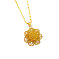 Collar con dije de flor en elegante tono dorado