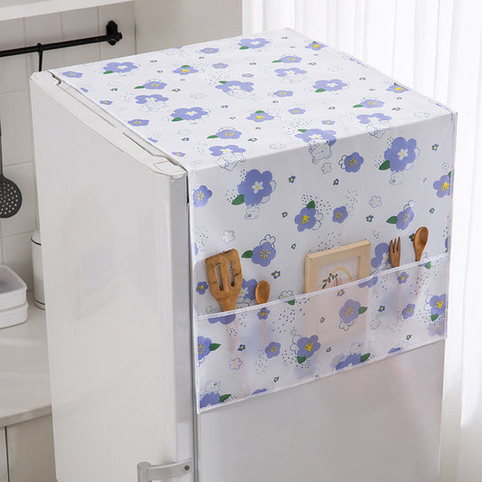 Funda Antipolvo para Refrigerador con Bolsillos de Almacenamiento