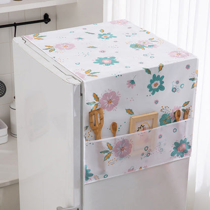 Funda Antipolvo para Refrigerador con Bolsillos de Almacenamiento