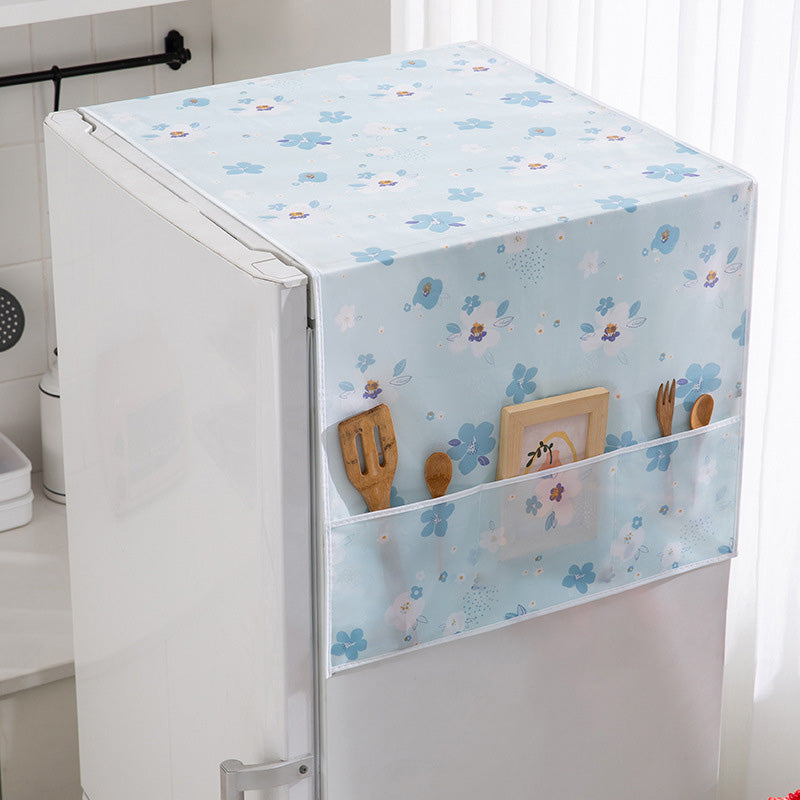 Funda Antipolvo para Refrigerador con Bolsillos de Almacenamiento