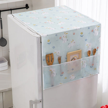 Funda Antipolvo para Refrigerador con Bolsillos de Almacenamiento
