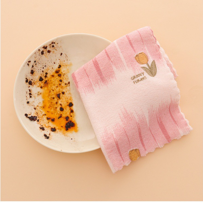 🔥Oferta especial 2025🔥paños de cocina de franela coral: paños de limpieza superabsorbentes y de secado rápido para uso doméstico y en la cocina 🍽️🧽