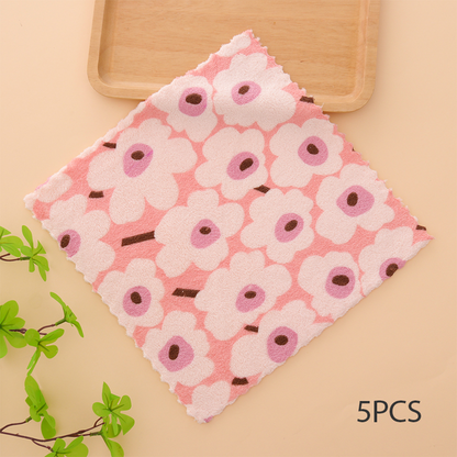 🔥Oferta especial 2025🔥paños de cocina de franela coral: paños de limpieza superabsorbentes y de secado rápido para uso doméstico y en la cocina 🍽️🧽