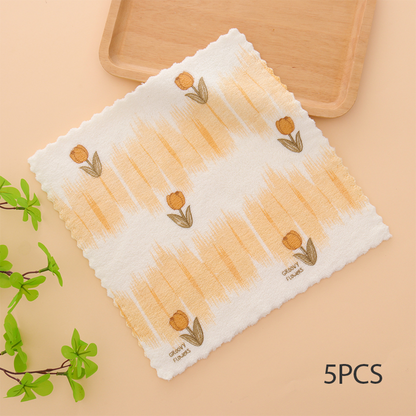 🔥Oferta especial 2025🔥paños de cocina de franela coral: paños de limpieza superabsorbentes y de secado rápido para uso doméstico y en la cocina 🍽️🧽