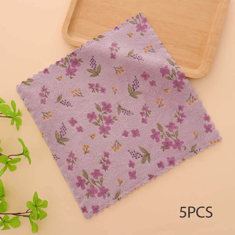 🔥Oferta especial 2025🔥paños de cocina de franela coral: paños de limpieza superabsorbentes y de secado rápido para uso doméstico y en la cocina 🍽️🧽