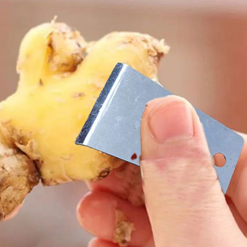 🔥 ¡COMPRA 2 LLEVA 3! ✨ Pelador de Jengibre Afilado - Diseño Ergonómico y Seguro para Rallar Rápidamente Jengibre, Ajo y Verduras 🧄🥕